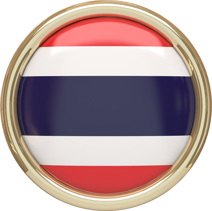 3D Badge with Thai Flag